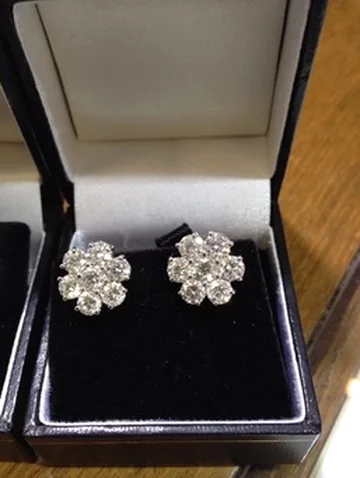 Pair of earrings in a presentation box